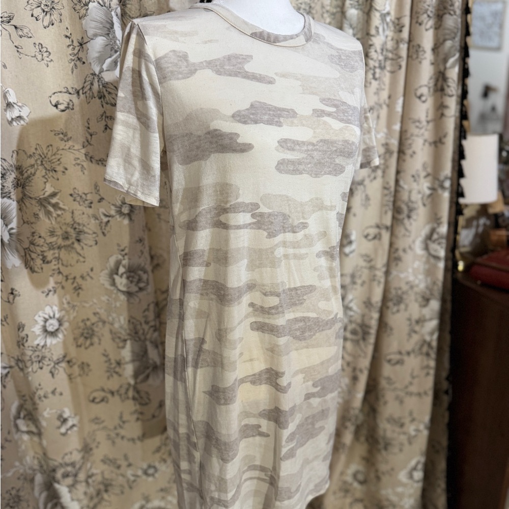 Womens Camouflage T-Shirt Dress Lucky Brand